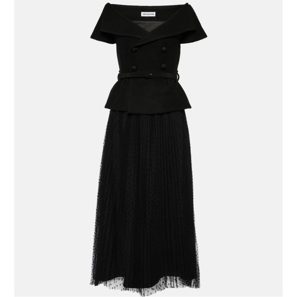 Self portrait off the shoulder midi dress - brand new - never worn